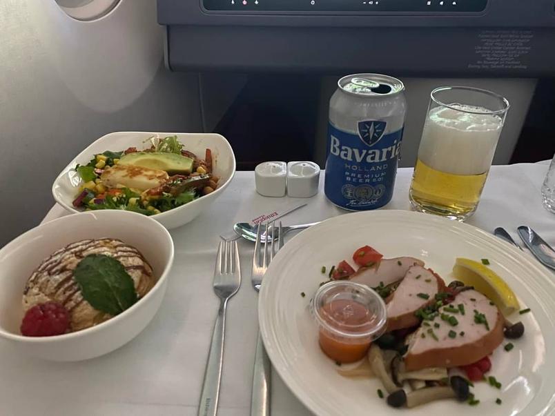 Business Class on Ethiopean Airlines. Flying from Manchester to Addis Ababa on Christmas Day 2023.