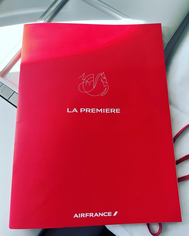 Air France La Premiere business class long-haul flight.