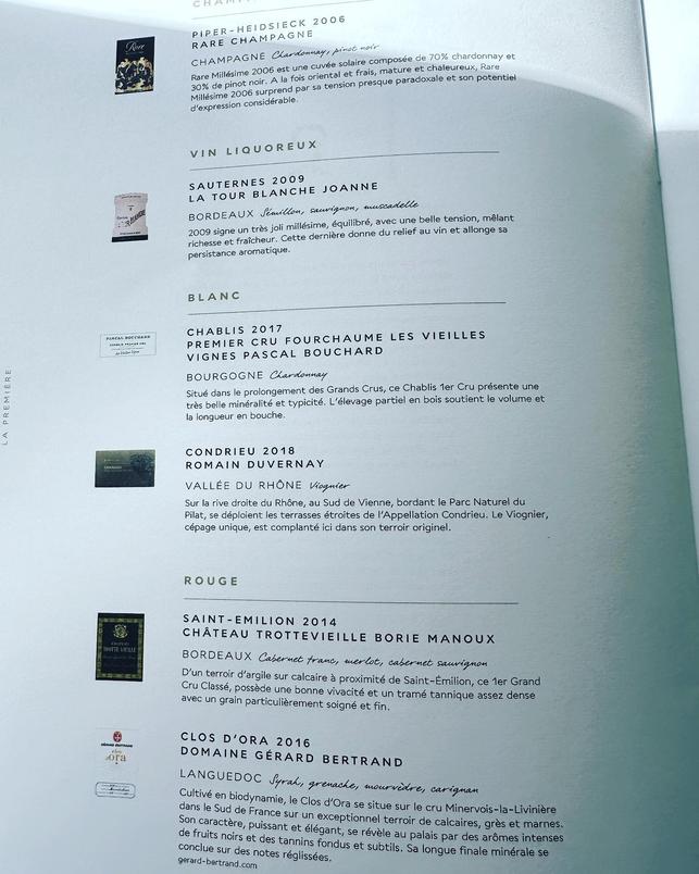 Air France La Premiere business class long-haul flight.