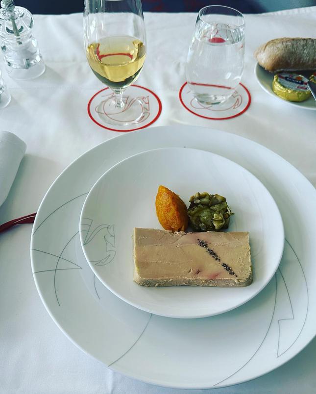 Air France La Premiere business class long-haul flight.