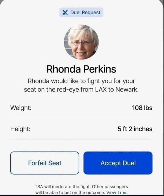 The future of bidding for seat upgrades 😂