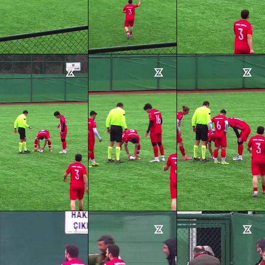 These footballers accidentally blasted a