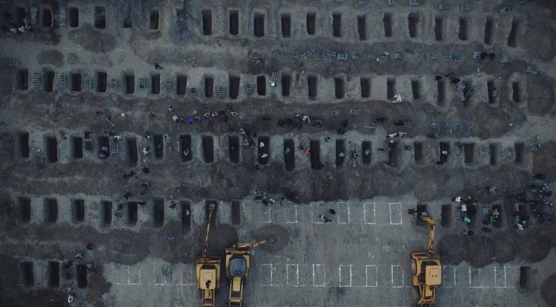 These are the graves of 183 high school girls in Minab, Iraq after being killed in a devastating missile strike by the USA and Israel.