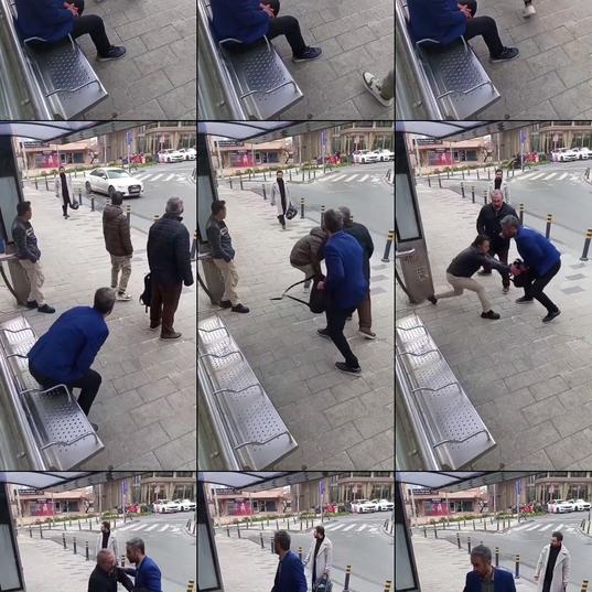 This guy's spider senses kick in as he
