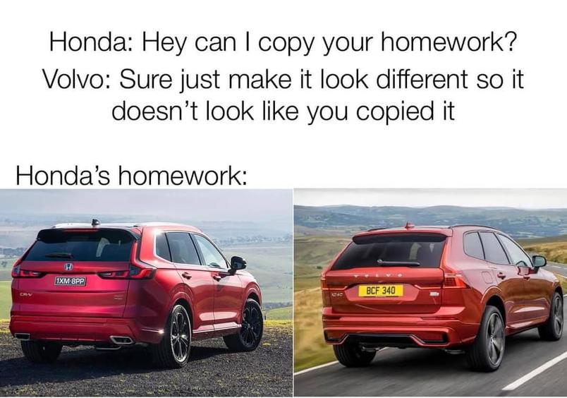  Has Honda copied Volvo's design? 