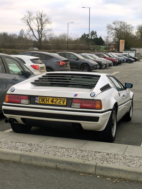 A #BMW M1 was spotted just parked up at a quiet garden centre in Harrogate as if it belonged there. #spotted #supercars #cars
