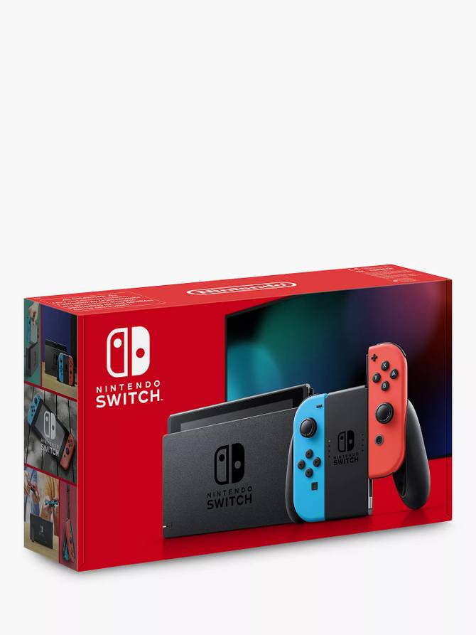 Nintendo Switch 1.1 32GB Console Neon £239 from John Lewis