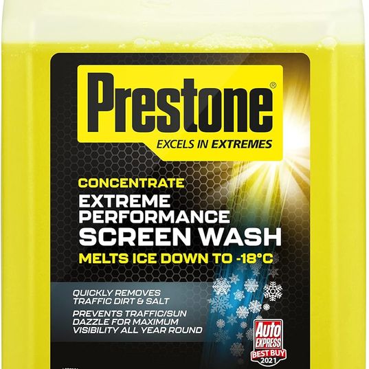 Preston 2.5L litres car screenwash for £4.50 - makes up to 50 litres, protects down to -18c