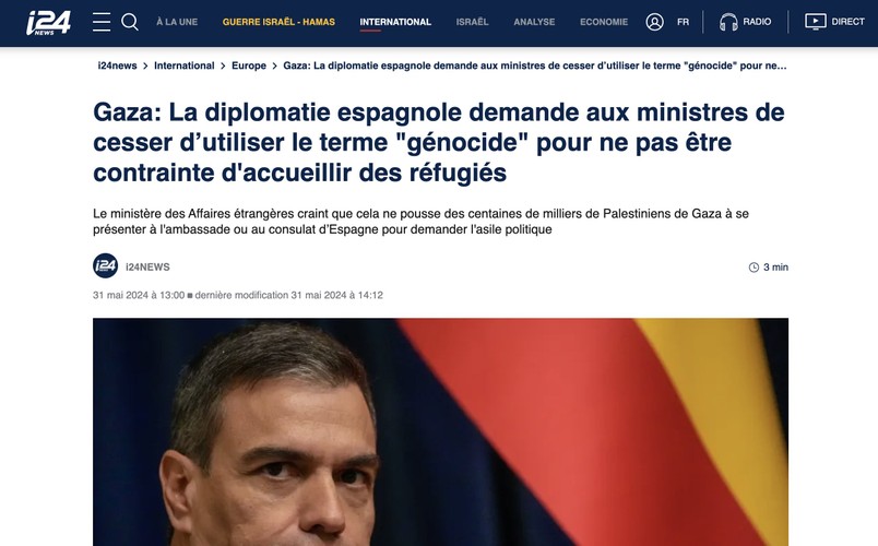 Spain accuses Israel of genocide opening their doors to 2 million Gaza refugees