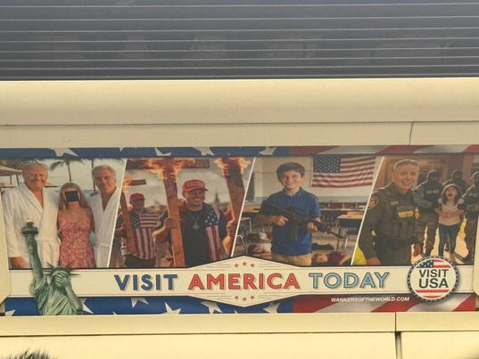 Visit America Today advert in the London