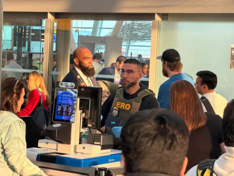 Shocking scenes at JFK airport in New York where U.S. Immigration and Customs Enforcement (ICE) agents are now manning the check-in desks