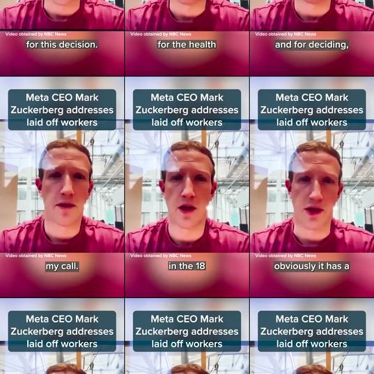 Mark Zuckerberg's video firing over