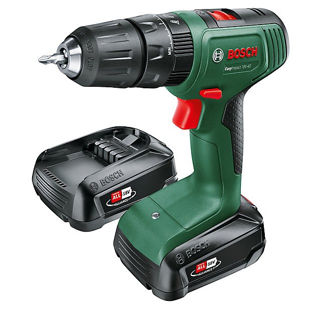 Bosch 18V Li-ion Power 4 All cordless combi drill with 2 batteries £40 from B&Q