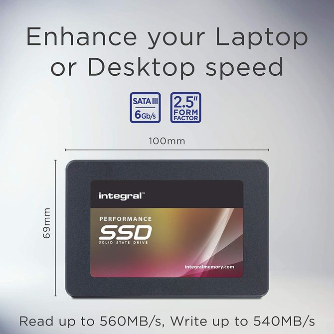 Integral 500GB SSD P Series 5 SATA III 2.5" inch Solid State Drive £34.18 from Amazon