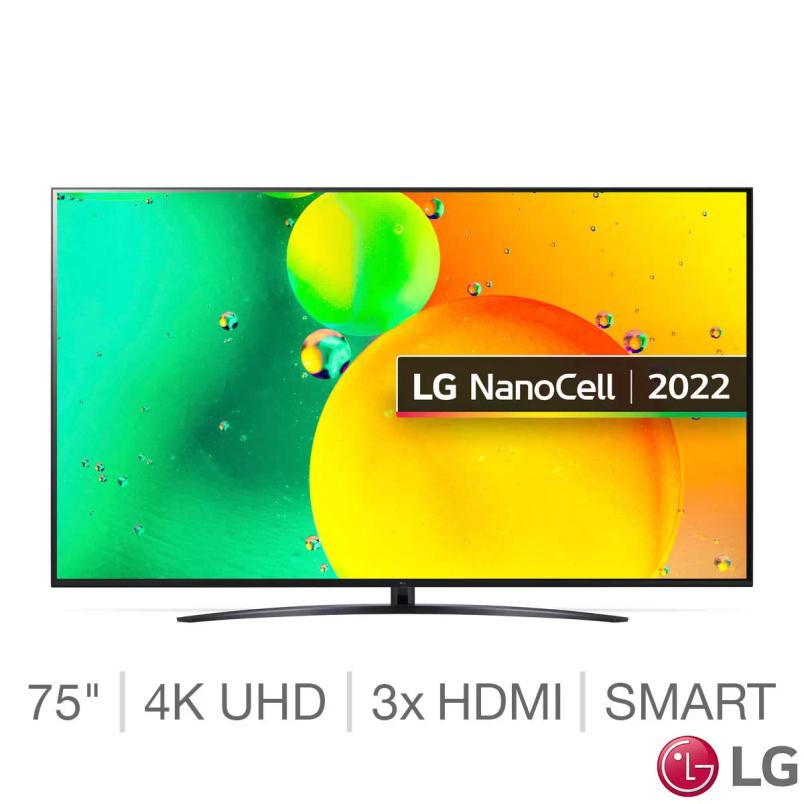 LG 75NANO766QA 75" Inch NanoCell 4K Ultra HD Smart TV (free 5 Year Warranty)