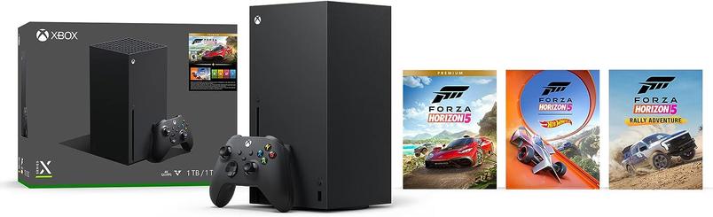 Xbox Series X standalone console £359.99 / Forza 5 bundle £369.99 / Diablo IV Bundle £389 from Amazon