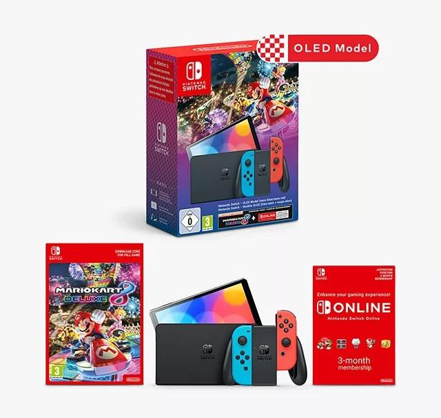 Nintendo Switch OLED Console + Mario Kart 8 Deluxe  + 3-months online  £289.99 from John Lewis