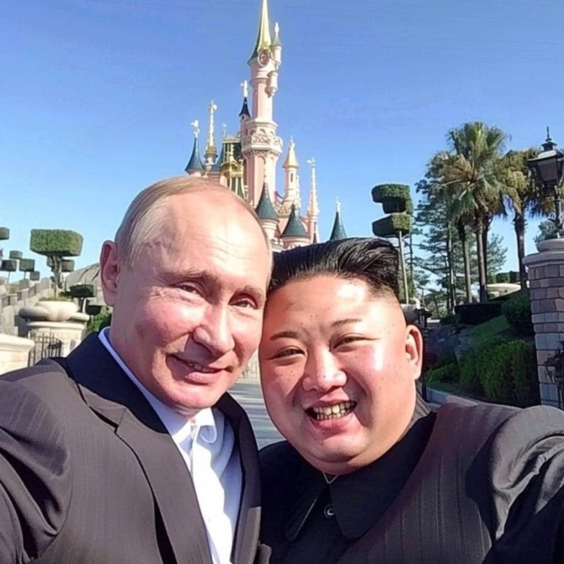 Vladimir Putin and Kim Jong-un get together