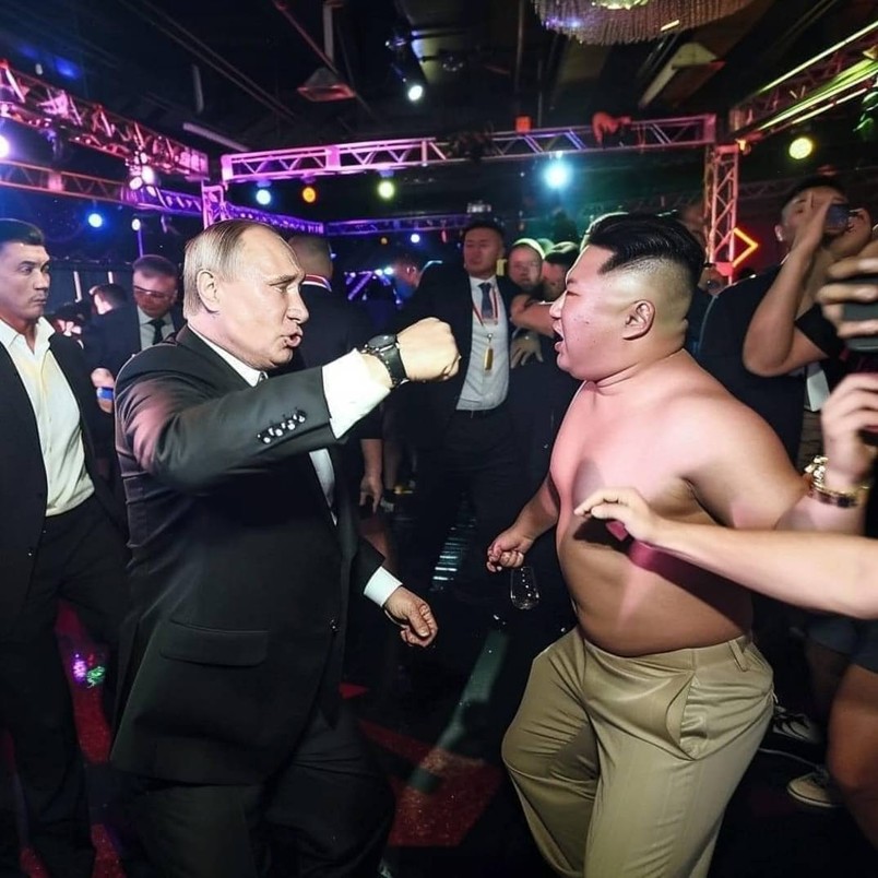Vladimir Putin and Kim Jong-un get together
