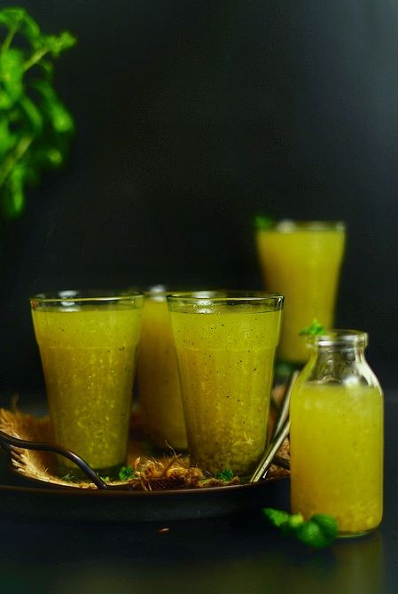 Delicious Mamdikaya Pankam / Mango Sharbat. Healthy and Refreshing Drink.