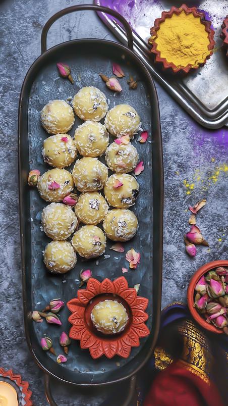 Holi special easy Khowa Coconut Ladoo