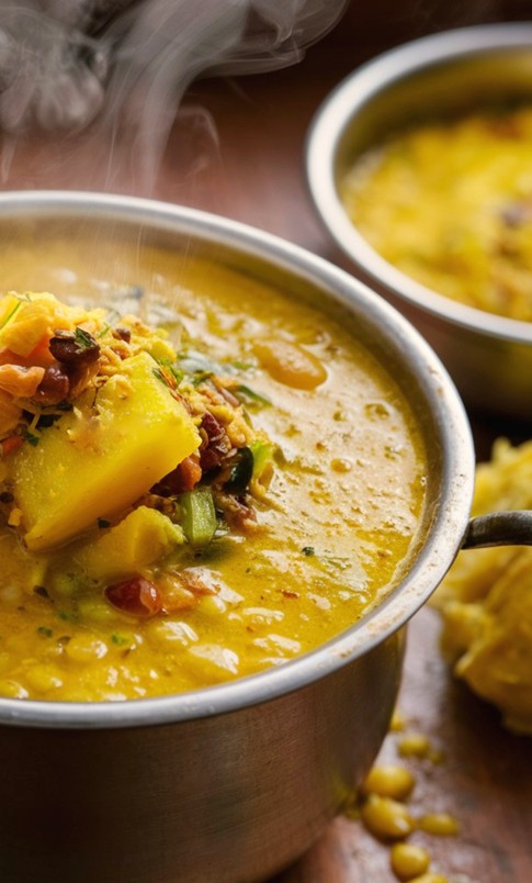 Andhra-style raw mango dal with Sorakaya(lauki, Bottle gourd) also known as, Mamidikaya Pappu is one dish you definitely need to try this mango season.