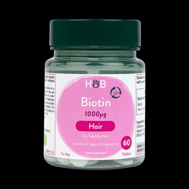 50p - Holland & Barrett Biotin 1000ug 60 Tablets
