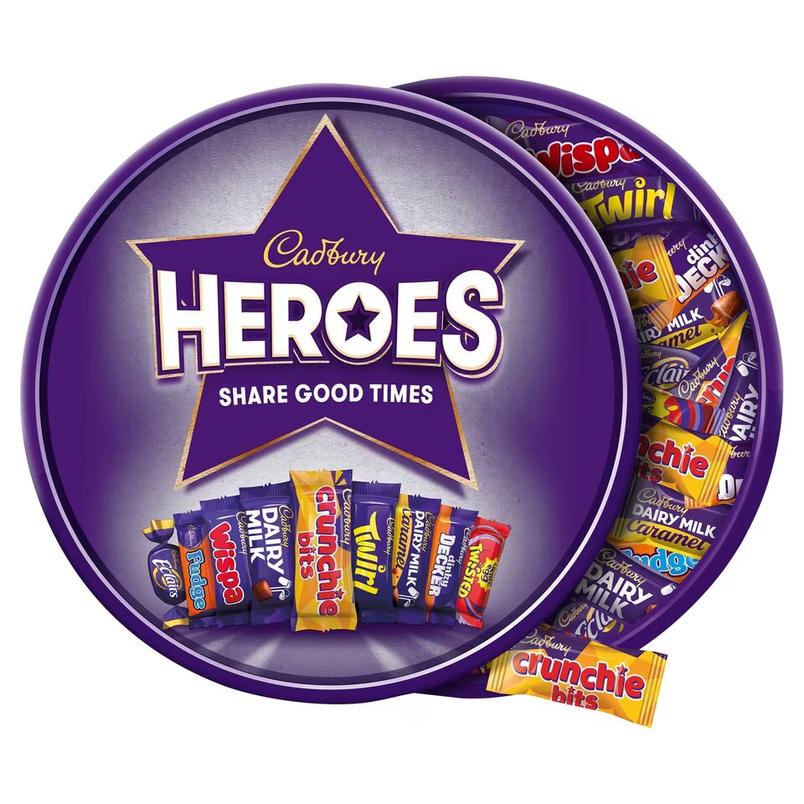 Tubs of Quality Street, Roses, Heroes £3.89 from Tesco