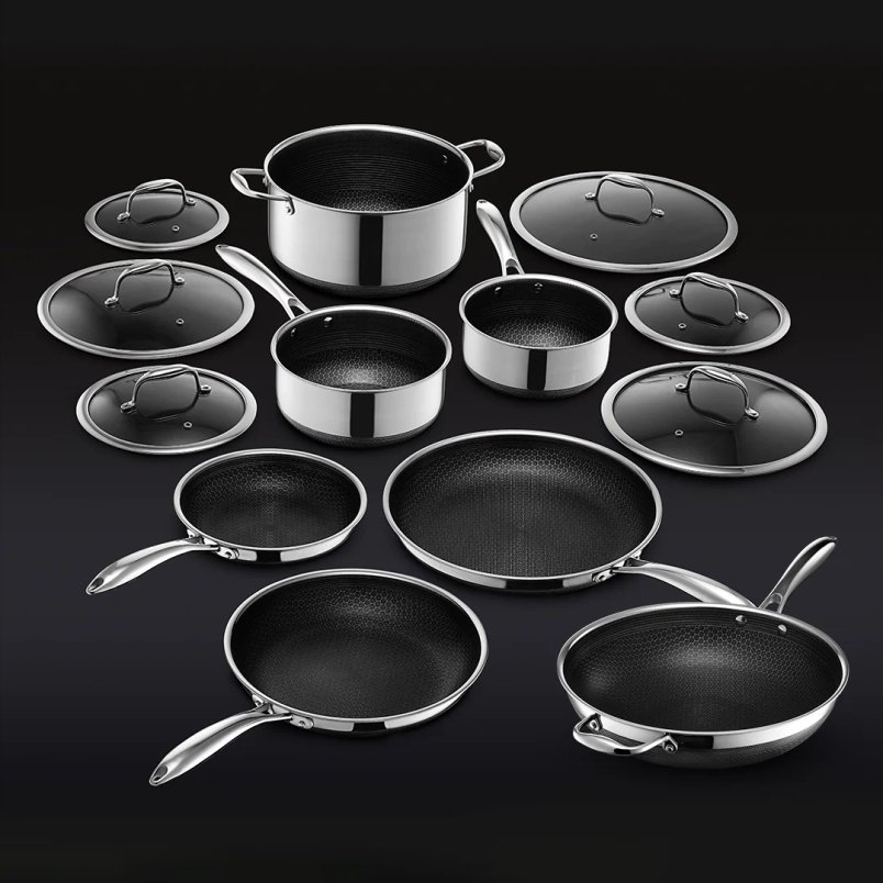 13 pc HexClad Hybrid Cookware Set with Lids - £559
