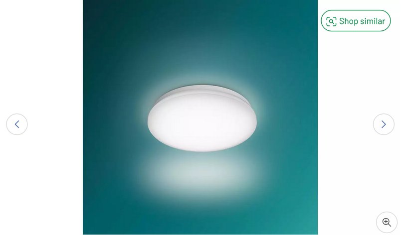 Philips LED Moire Indoor Ceiling Light - White for £8