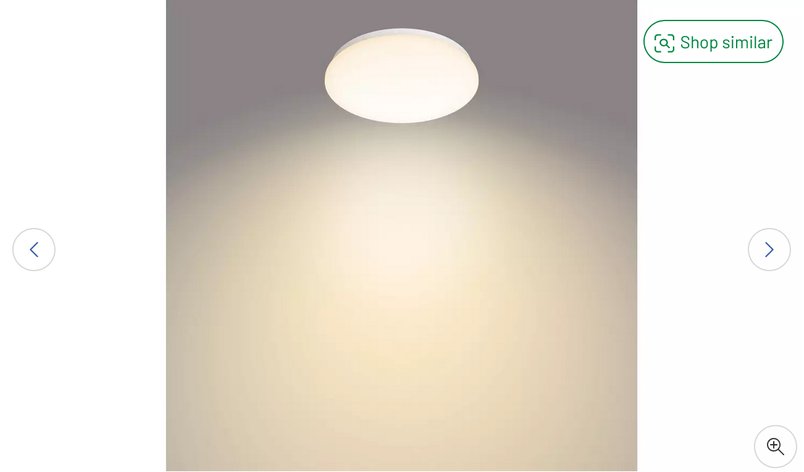 Philips LED Moire Indoor Ceiling Light - White for £8