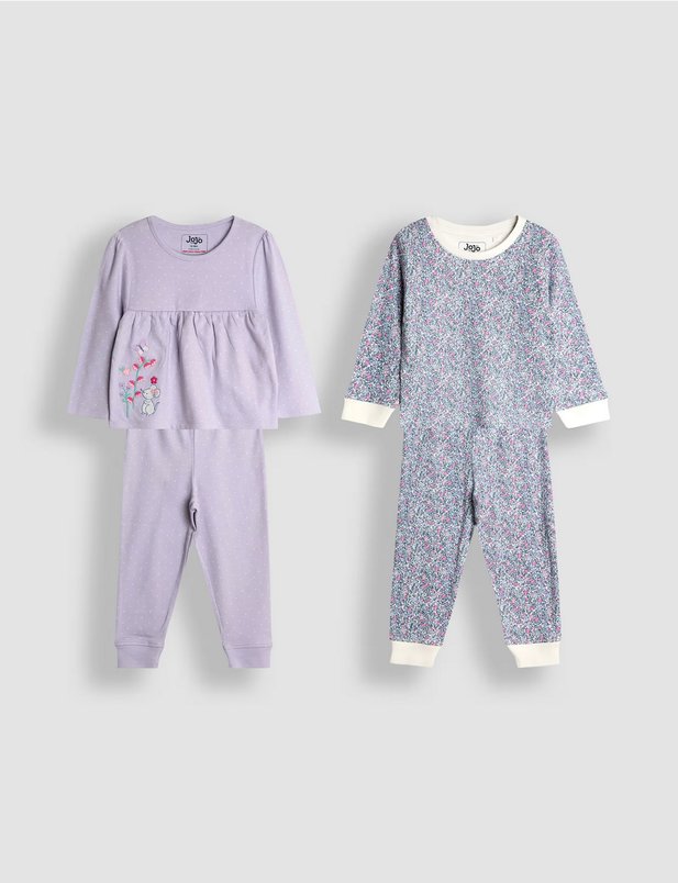2 Pack Pure Cotton Print Pyjama Sets (1-7 Yrs) - £14.75