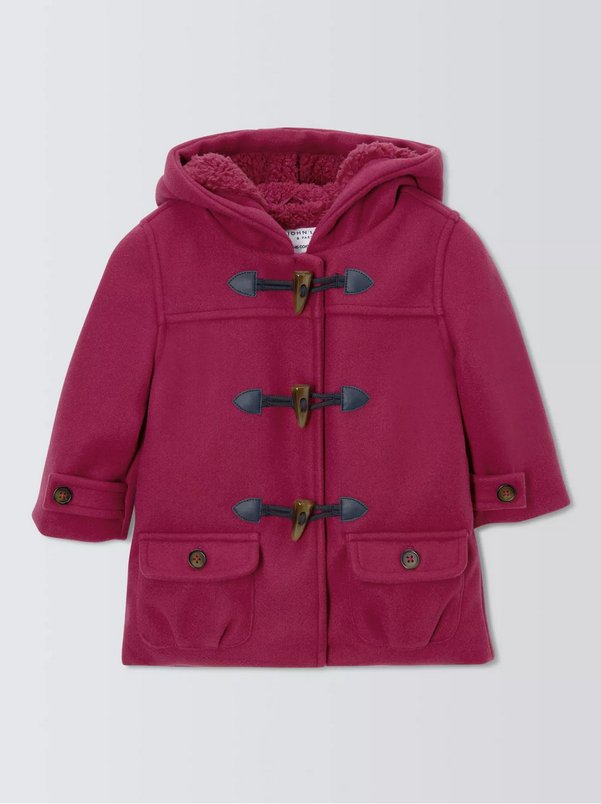 John LewisBaby Duffle Coat, Pink - £9