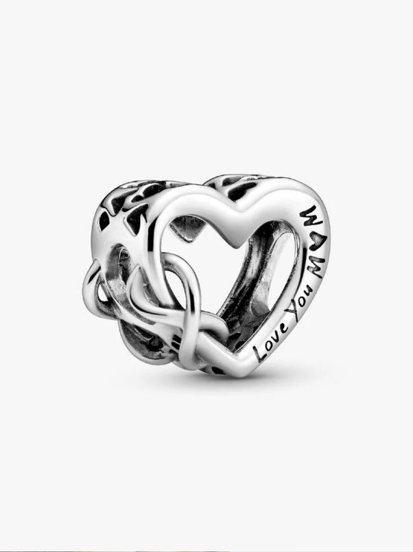 Love You Mum Infinity Heart Charm Sterling silver - £19.00