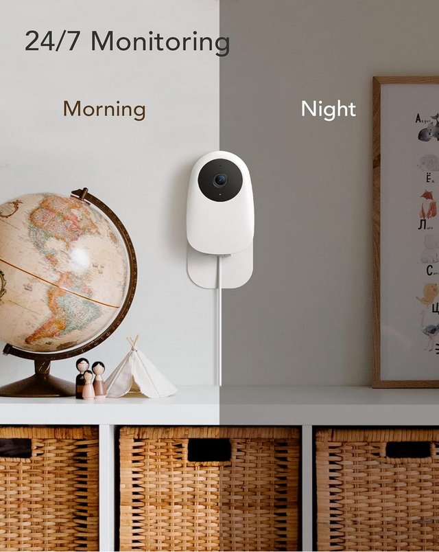 Nooie 2K WiFi Baby Monitor with Night Vision and Alexa for £13.30