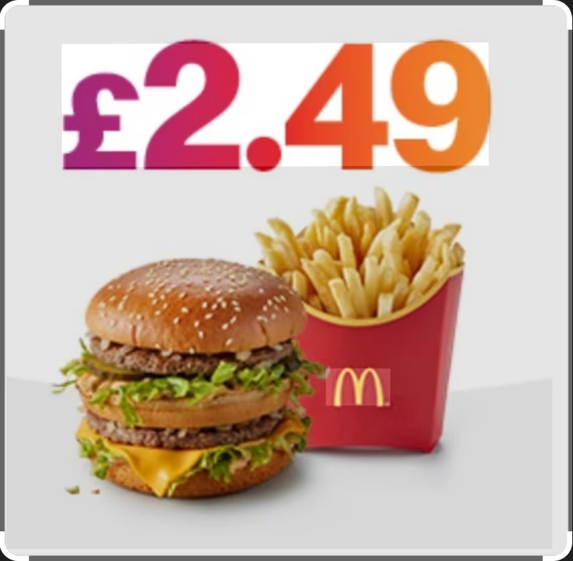 Selected Burger and Medium Fries via App - Selected Accounts