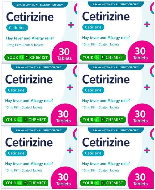 6-Month Supply of Cetirizine Hayfever Allergy Tablets for £3.29