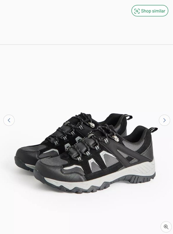 Black Suede Hiking Trainers for £7.68