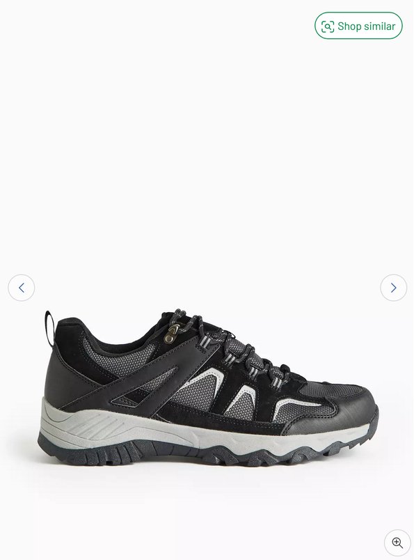 Black Suede Hiking Trainers for £7.68