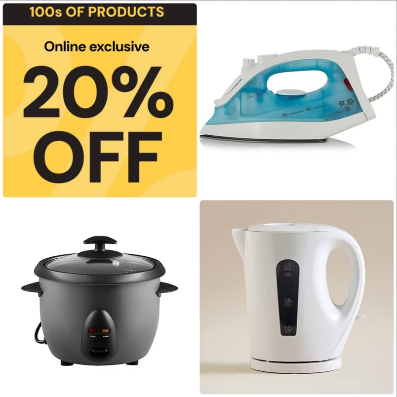 20% Off Appliances at Asda – Iron £6.40, Toaster £6.40
