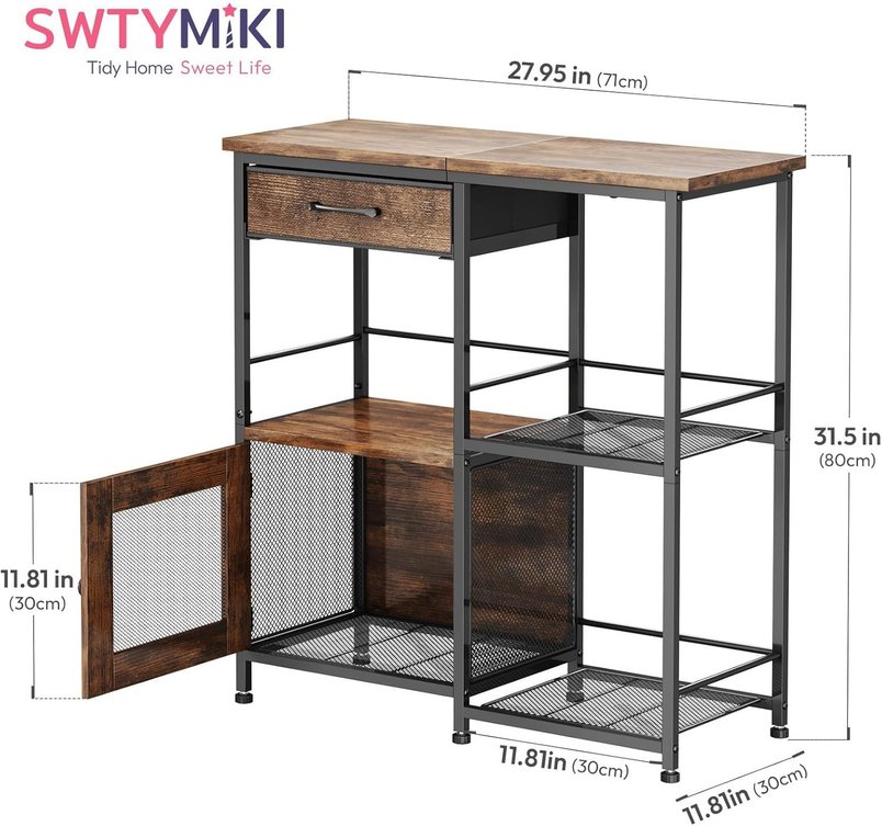 Farmhouse Coffee Bar Cabinet for £49.99