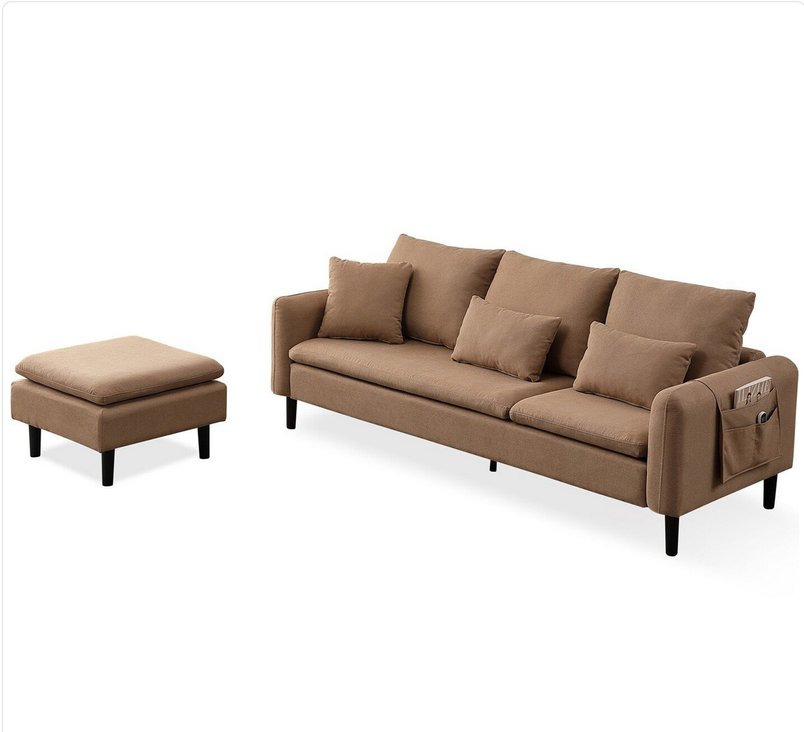 Sable Brown 3 Seater Sofa for £169.99