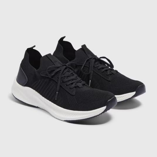 Black Knitted Sports Runner Trainers for £4 Sizes (6, 9, 10 &amp; 12) - Click &amp; Collect (99p)