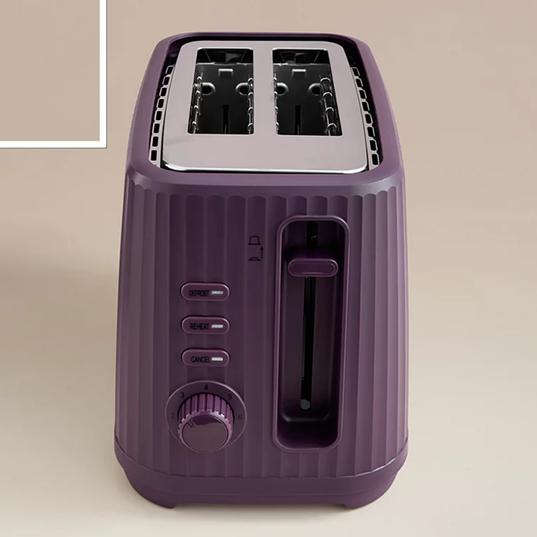 Burgundy Ribbed 2-Slice Toaster for £12