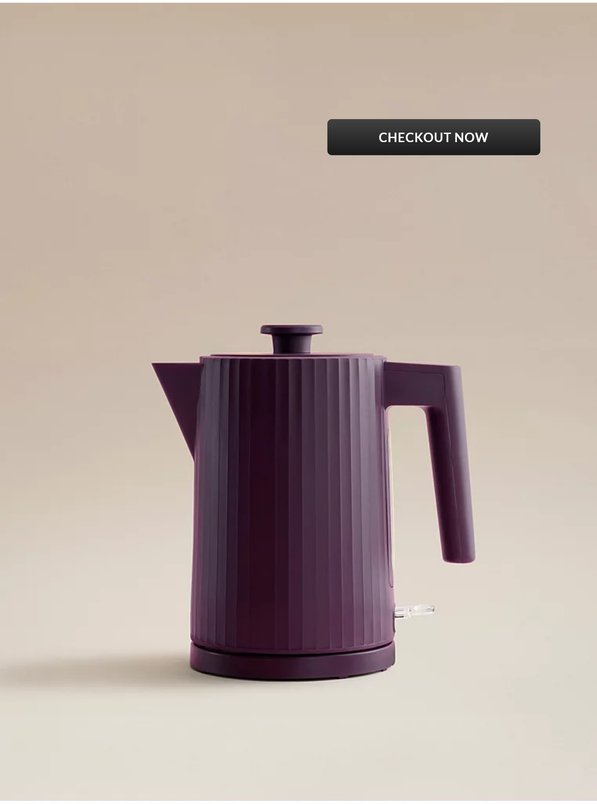 Burgundy Ribbed Fast Boil Kettle 1.7L for £12