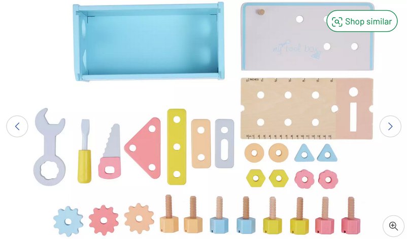 Chad Valley Wooden Tool Box for £4.88