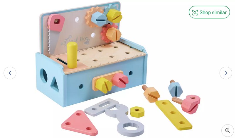 Chad Valley Wooden Tool Box for £4.88