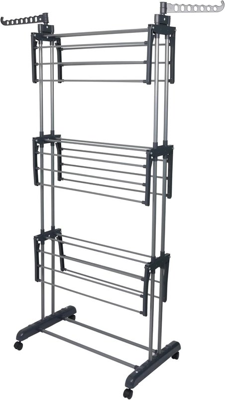 BARGAIN FACTORY 4-Tier Drying Rack – Spacious & Foldable for £10.92