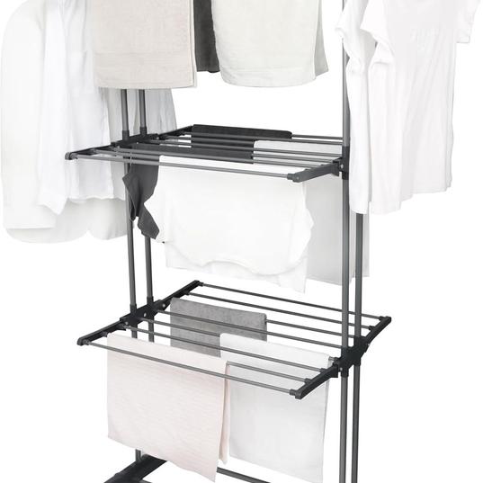 BARGAIN FACTORY 4-Tier Drying Rack – Spacious &amp; Foldable for £10.92