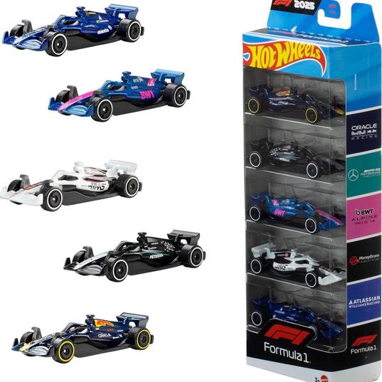 Set of 5 Officially Licensed Hot wheels Race Cars